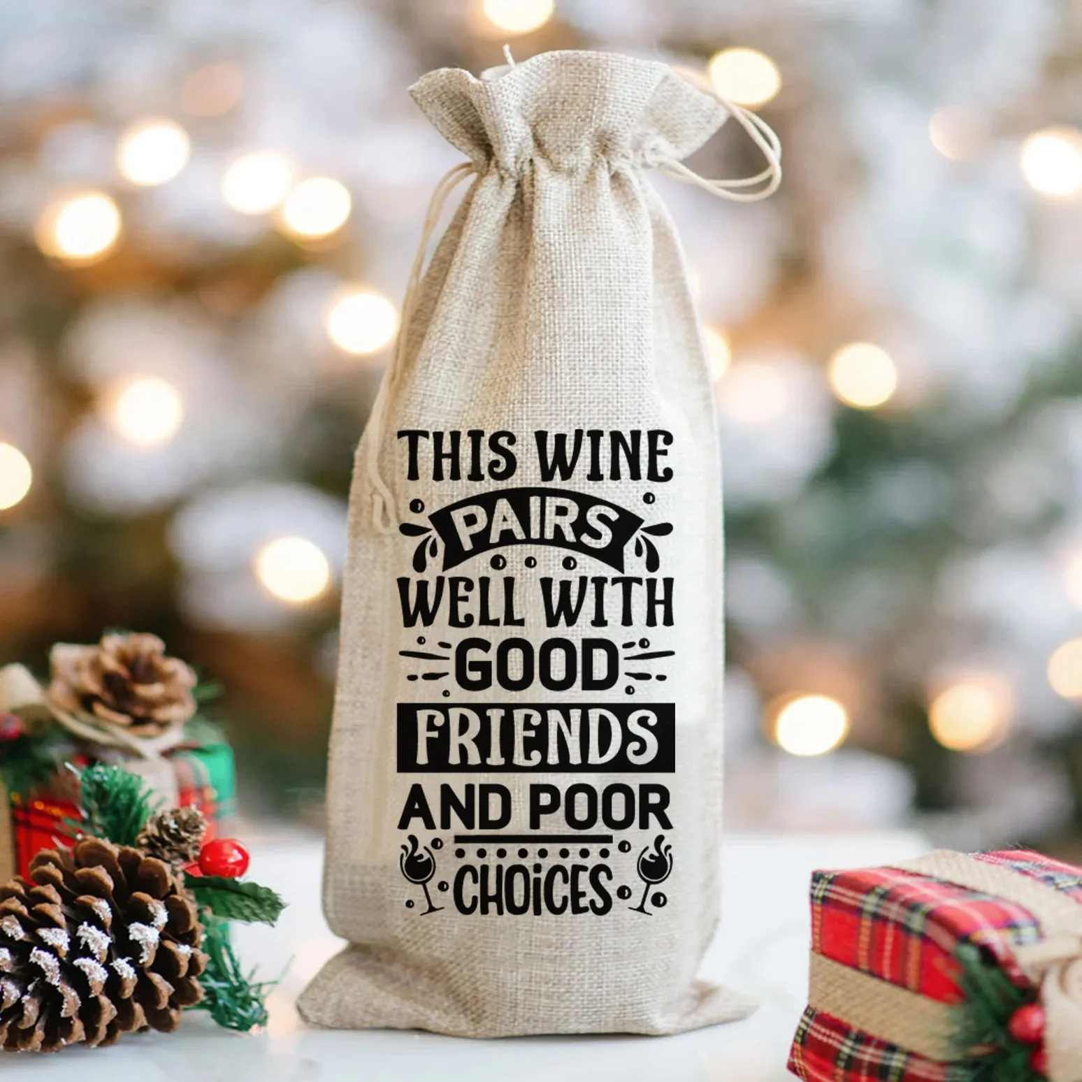 This Wine Pairs Well With Good Friends And Poor Choices - Wine Bag