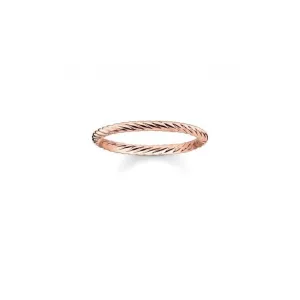 Thomas Sabo Rose Gold Cord Ring TR2121-415-12