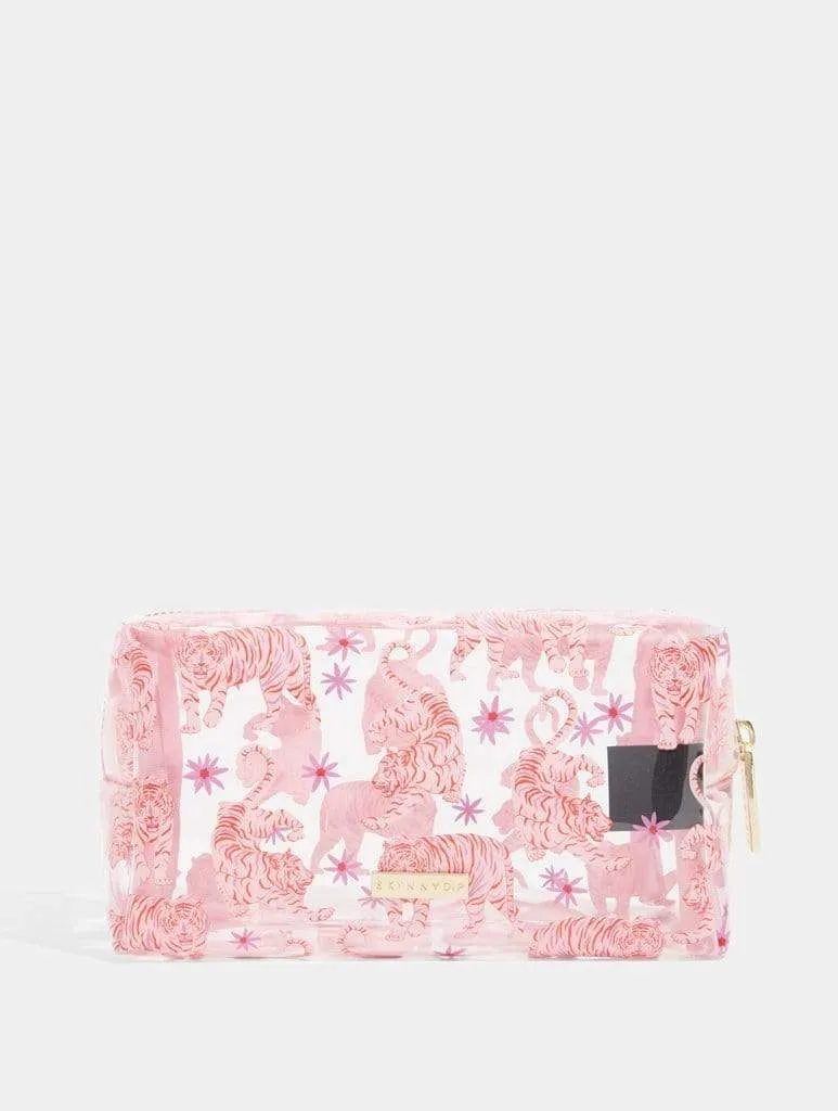 Tiger Floral Makeup Bag