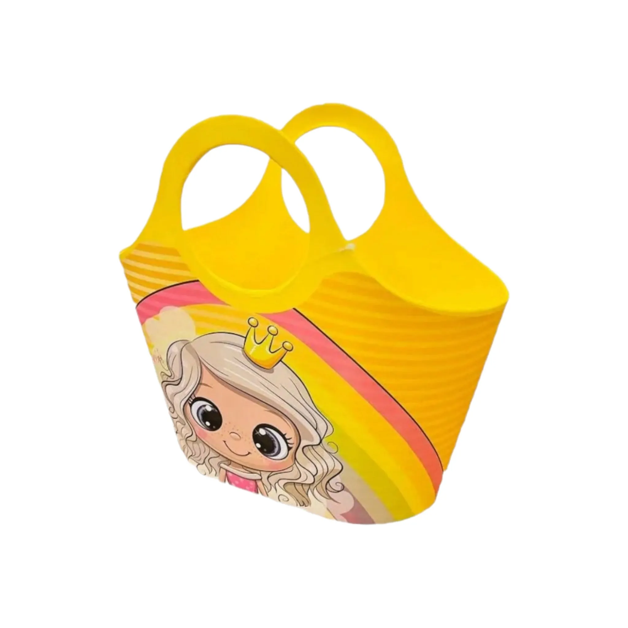 Tuffex Plastic Kiddies Girls Beach Carry Bag Patterned 27x23cm