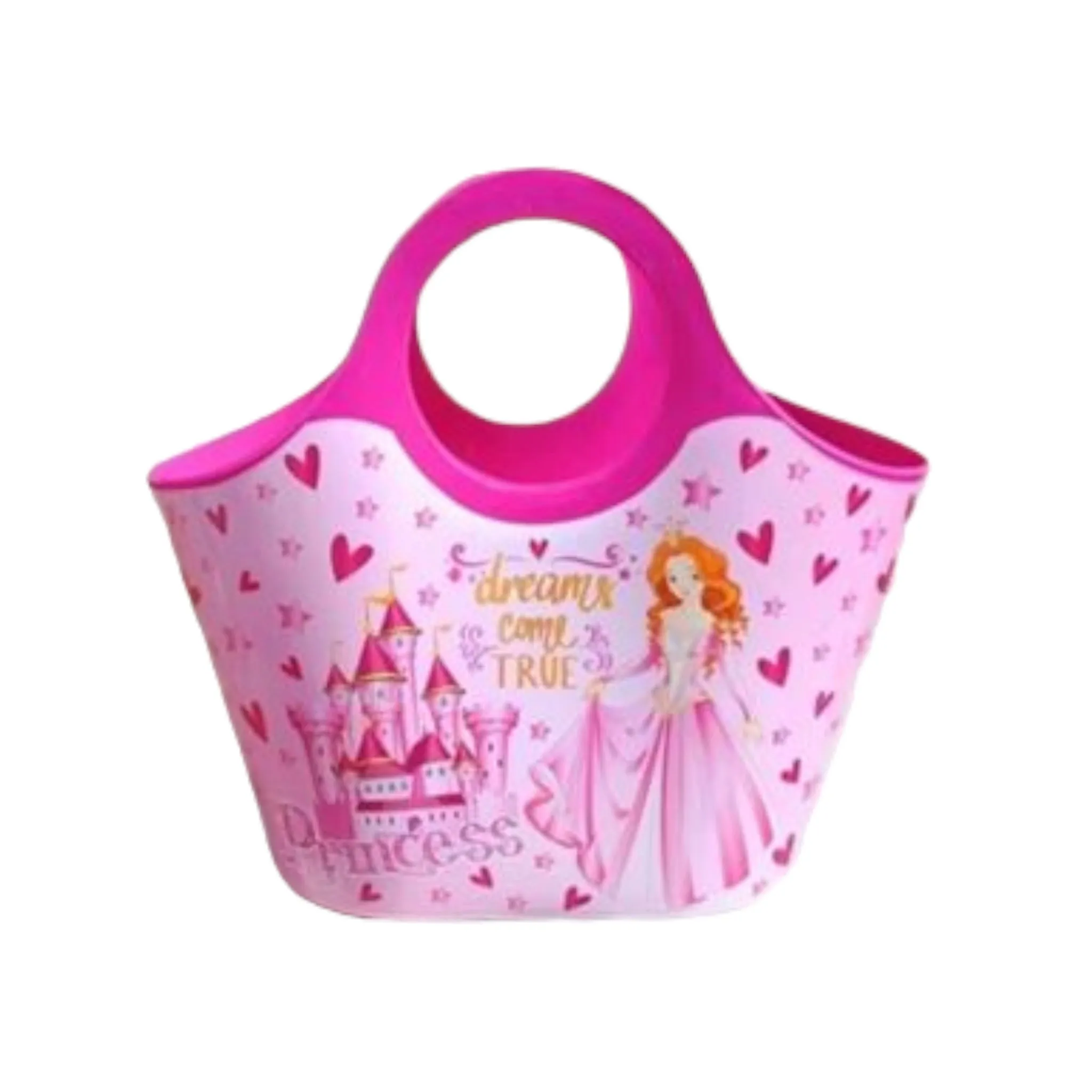 Tuffex Plastic Kiddies Girls Beach Carry Bag Patterned 27x23cm