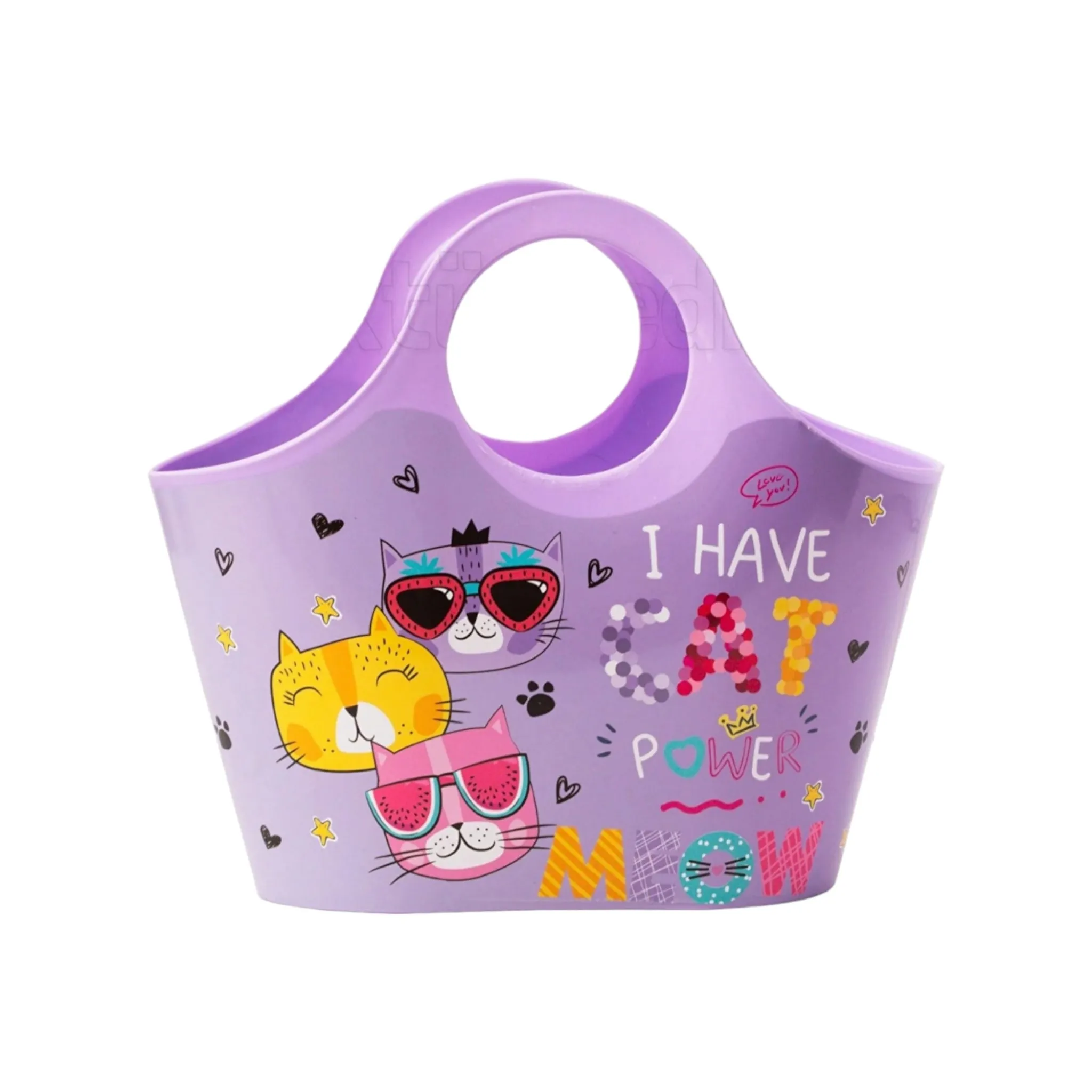 Tuffex Plastic Kiddies Girls Beach Carry Bag Patterned 27x23cm