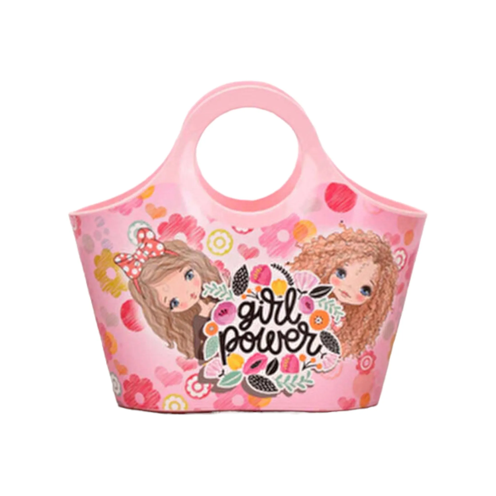 Tuffex Plastic Kiddies Girls Beach Carry Bag Patterned 27x23cm