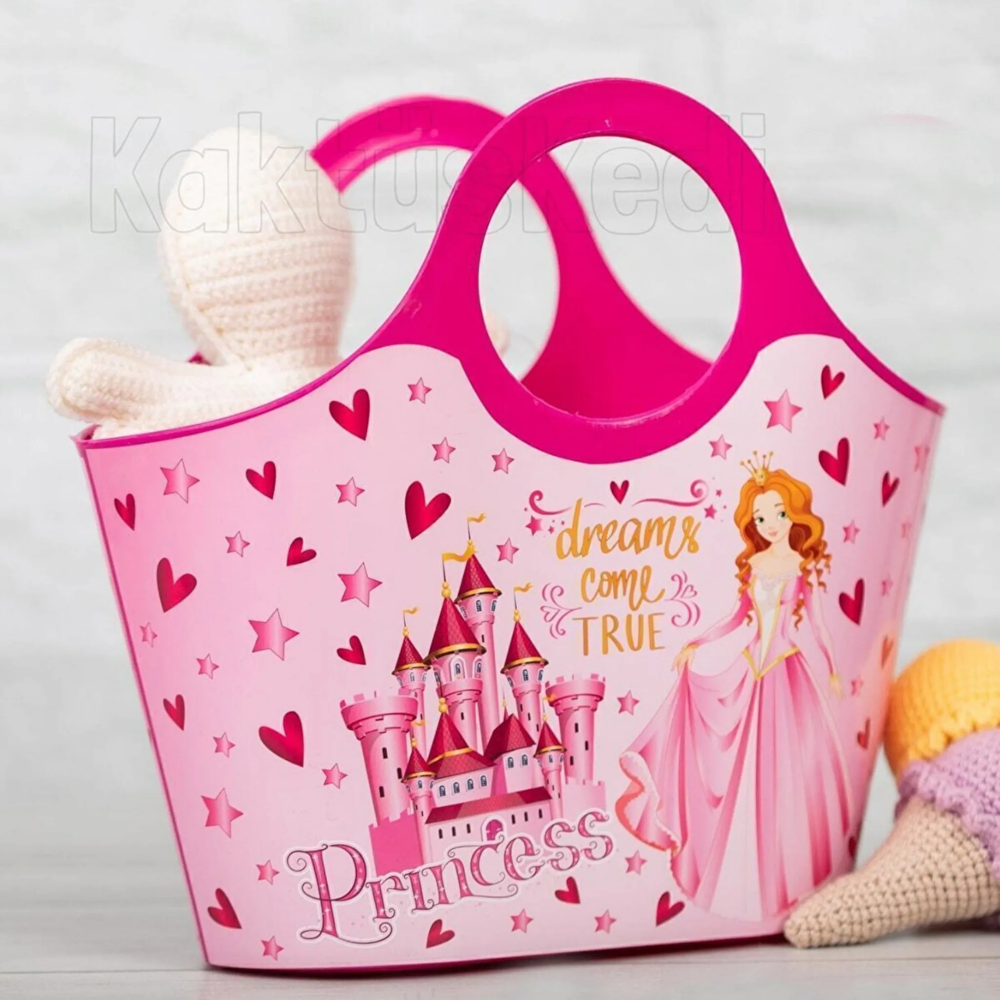 Tuffex Plastic Kiddies Girls Beach Carry Bag Patterned 27x23cm