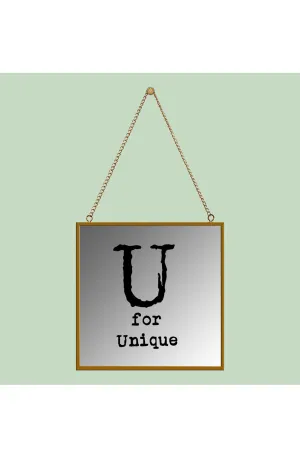 U For Unique Square Mirror Frame