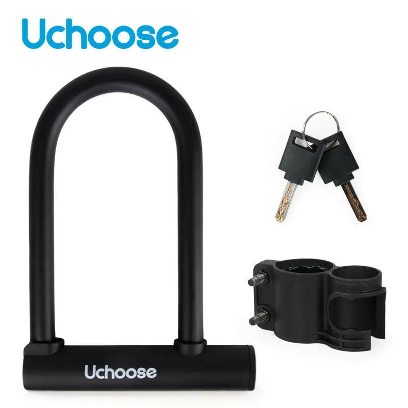 U-shaped Bicycle And Motorbike Lock Anti Theft Convenient Riding Accessories Security Lock Reinforced With Key Anti Theft Lock