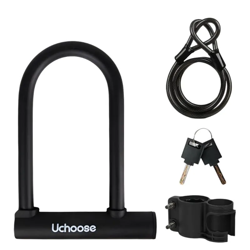 U-shaped Bicycle And Motorbike Lock Anti Theft Convenient Riding Accessories Security Lock Reinforced With Key Anti Theft Lock