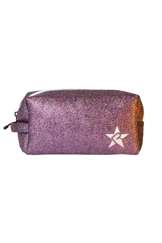 Unicorn Rebel Makeup Bag with White Zipper