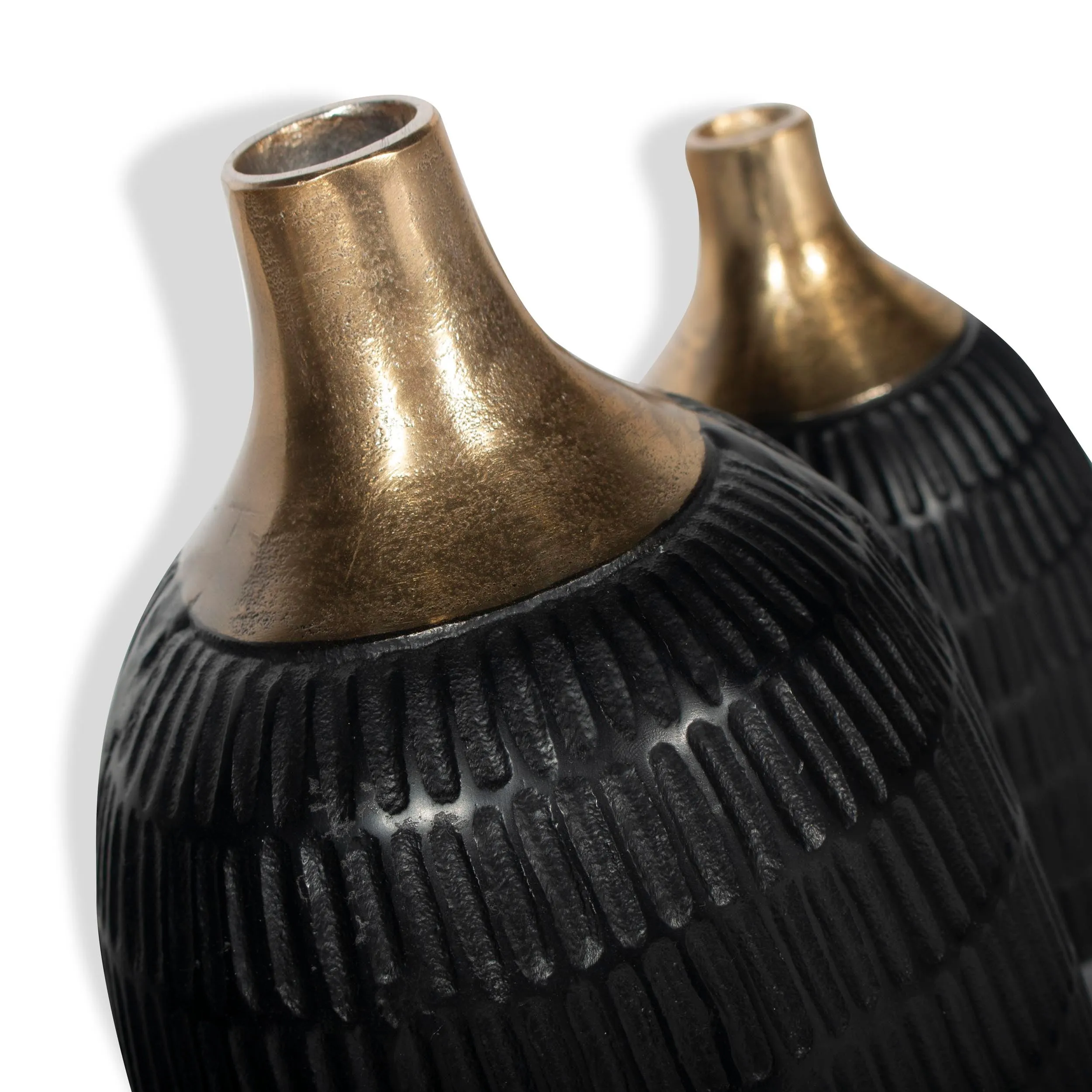 Unique black and gold Vase, Large