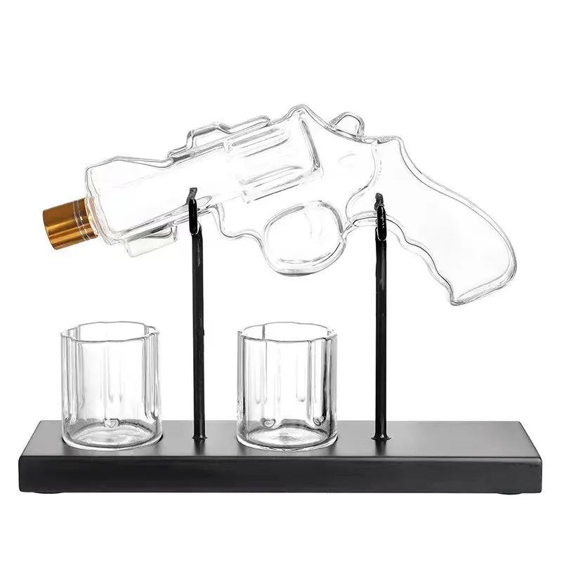 Unique Revolver Liquor Decanter Set