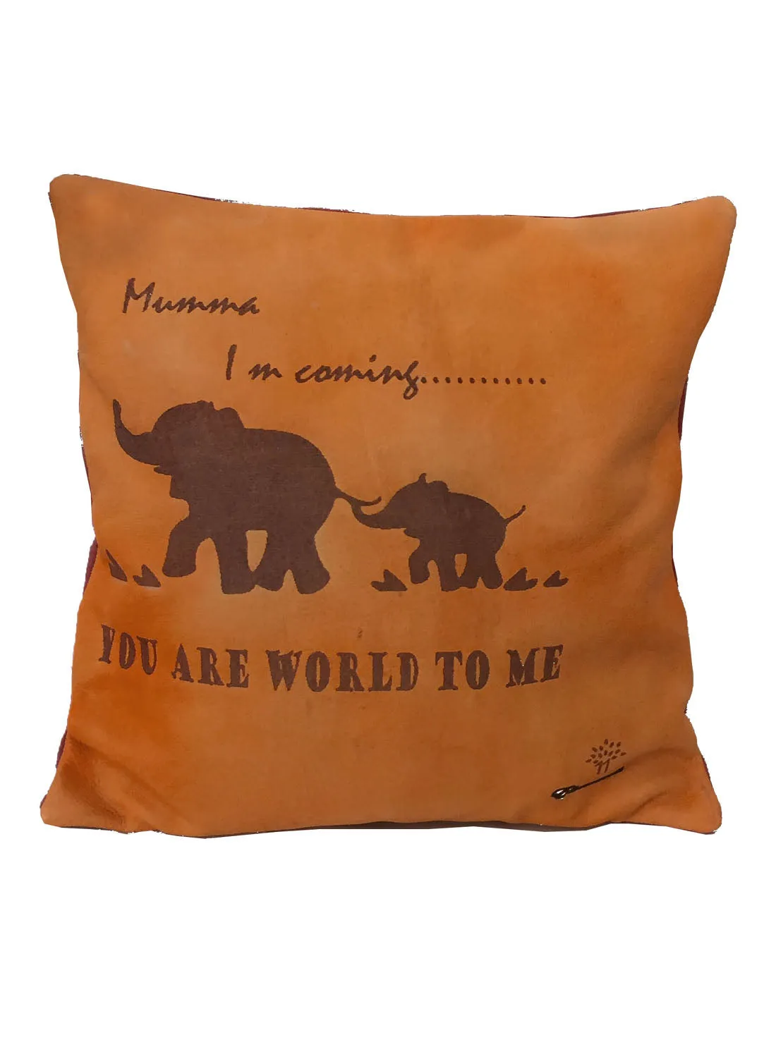 Venice Leather cushion cover "I m coming"