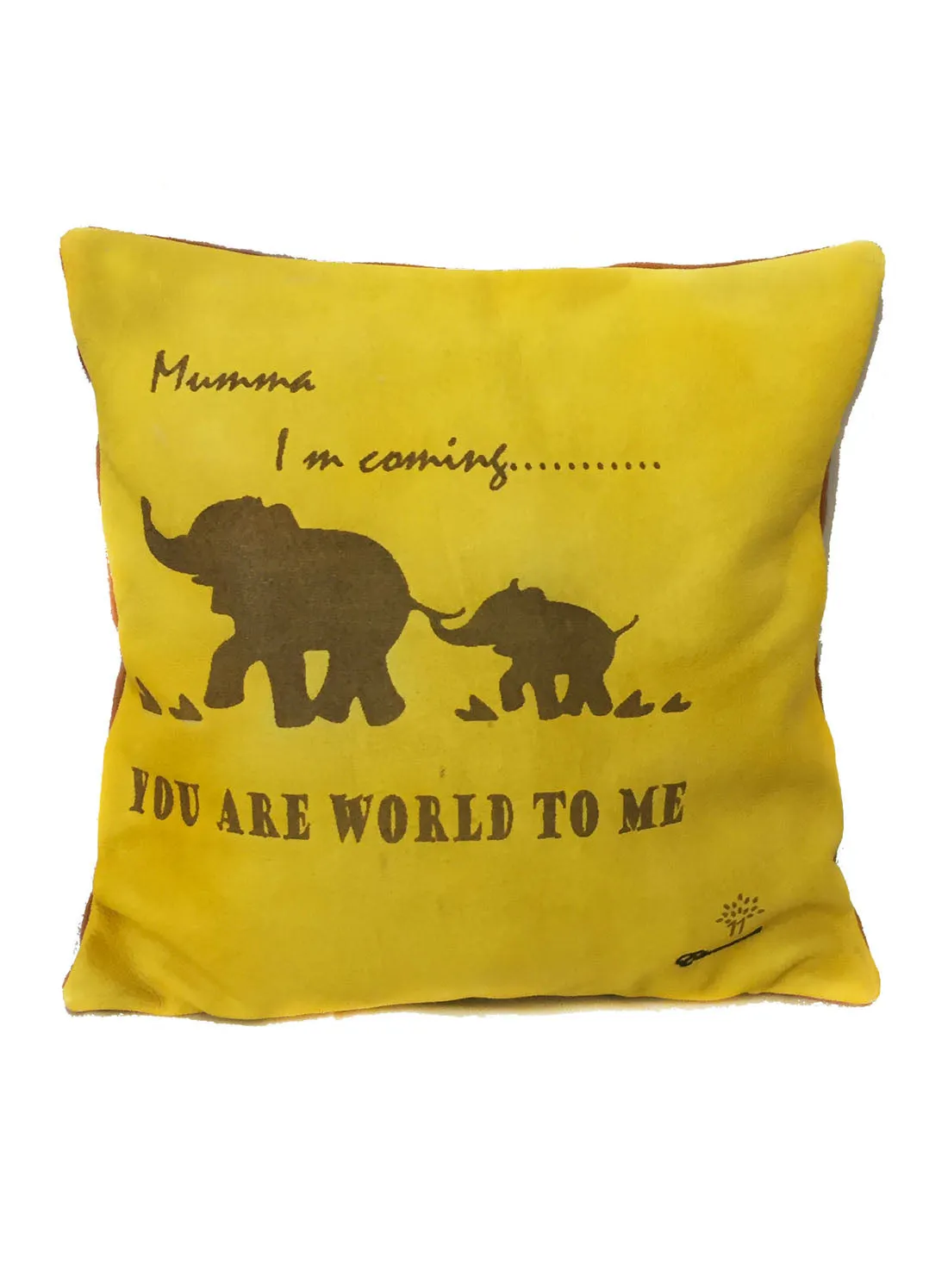 Venice Leather cushion cover "I m coming"