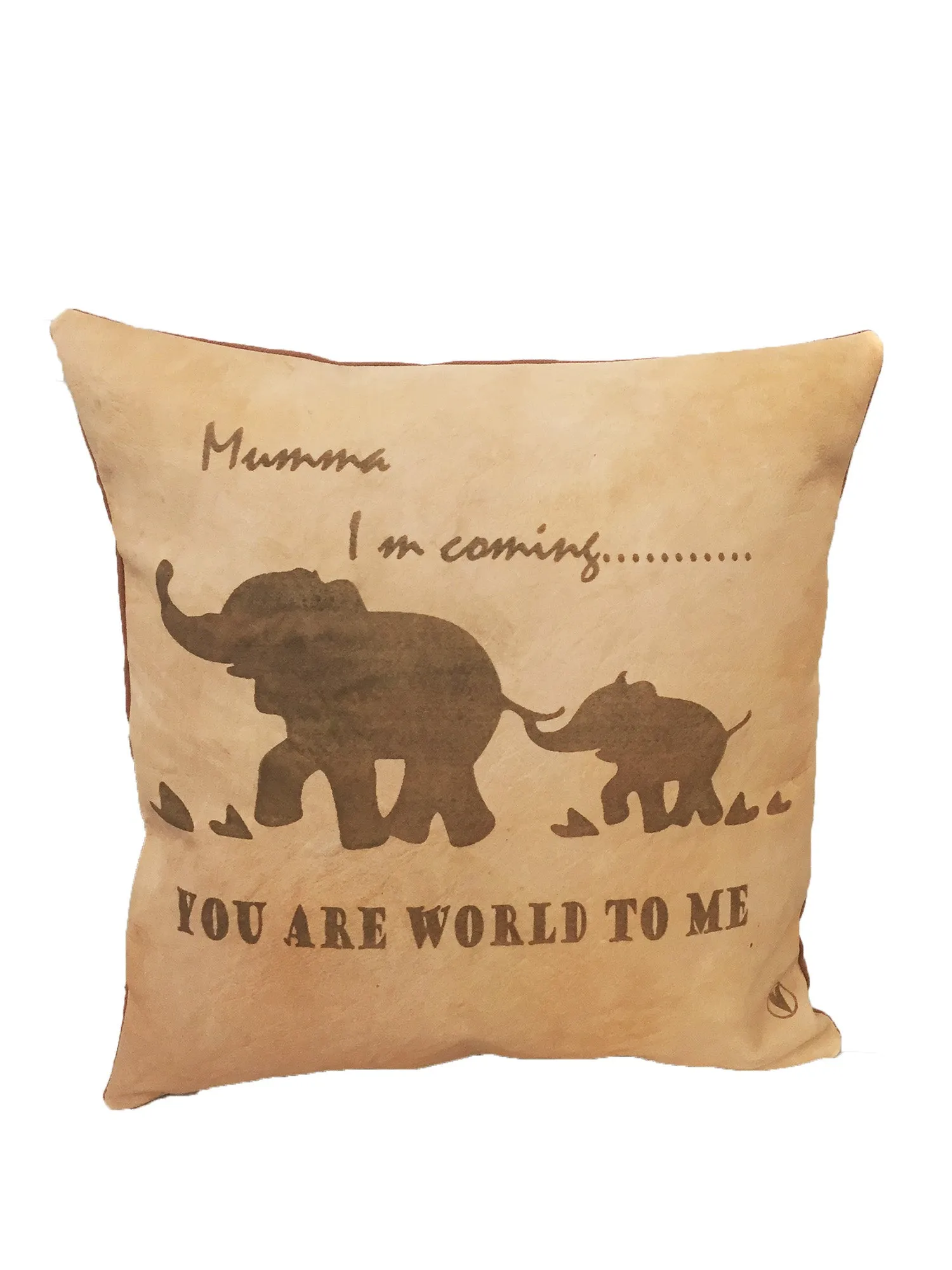 Venice Leather cushion cover "I m coming"