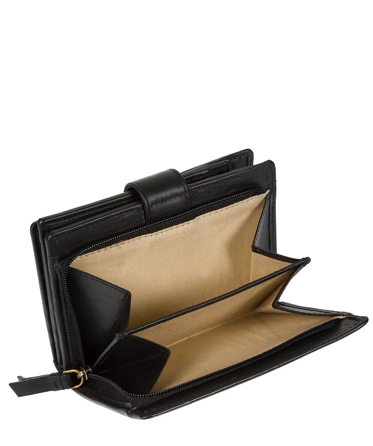 'Verona' Italian-Inspired Black Leather RFID Purse