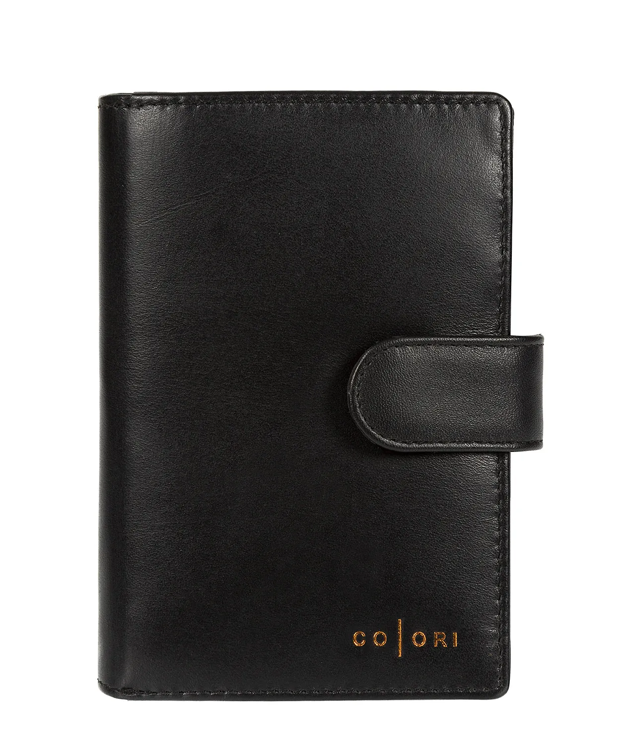 'Verona' Italian-Inspired Black Leather RFID Purse