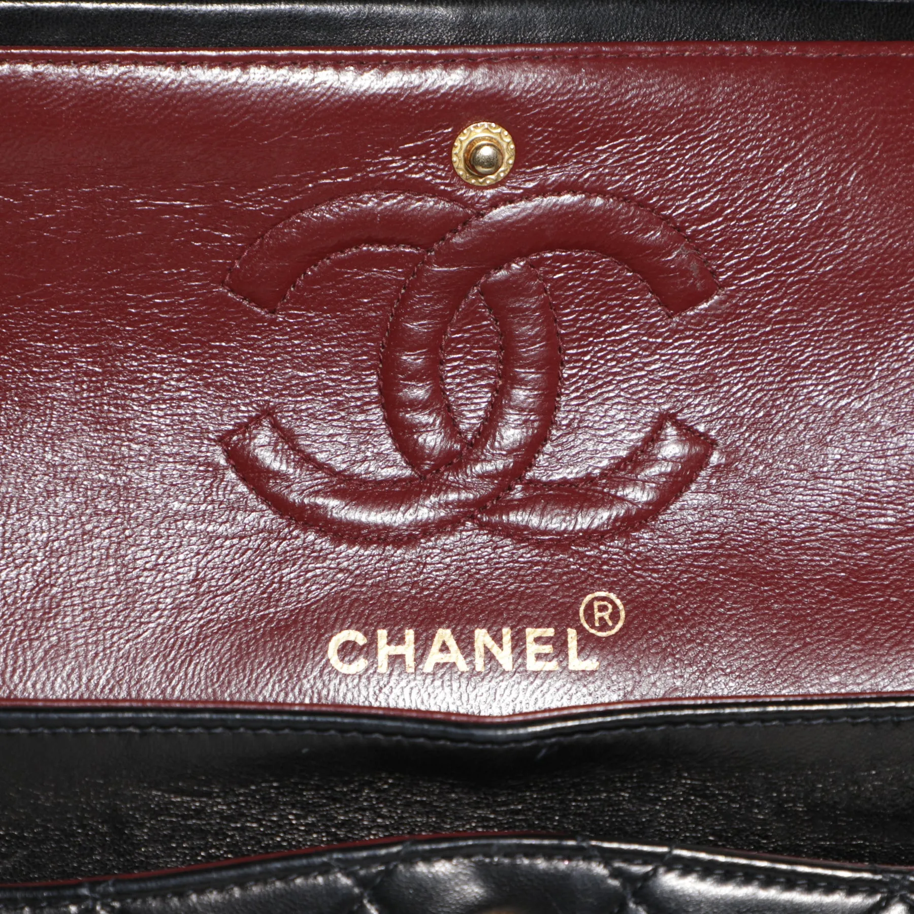 Vintage 1990s Chanel Lambskin Double Flap Bag - Black