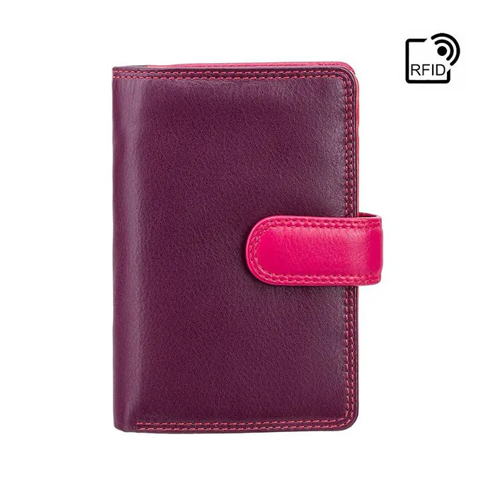 Visconti Fiji Cash & Coin Tabbed Purse - Plum Multi