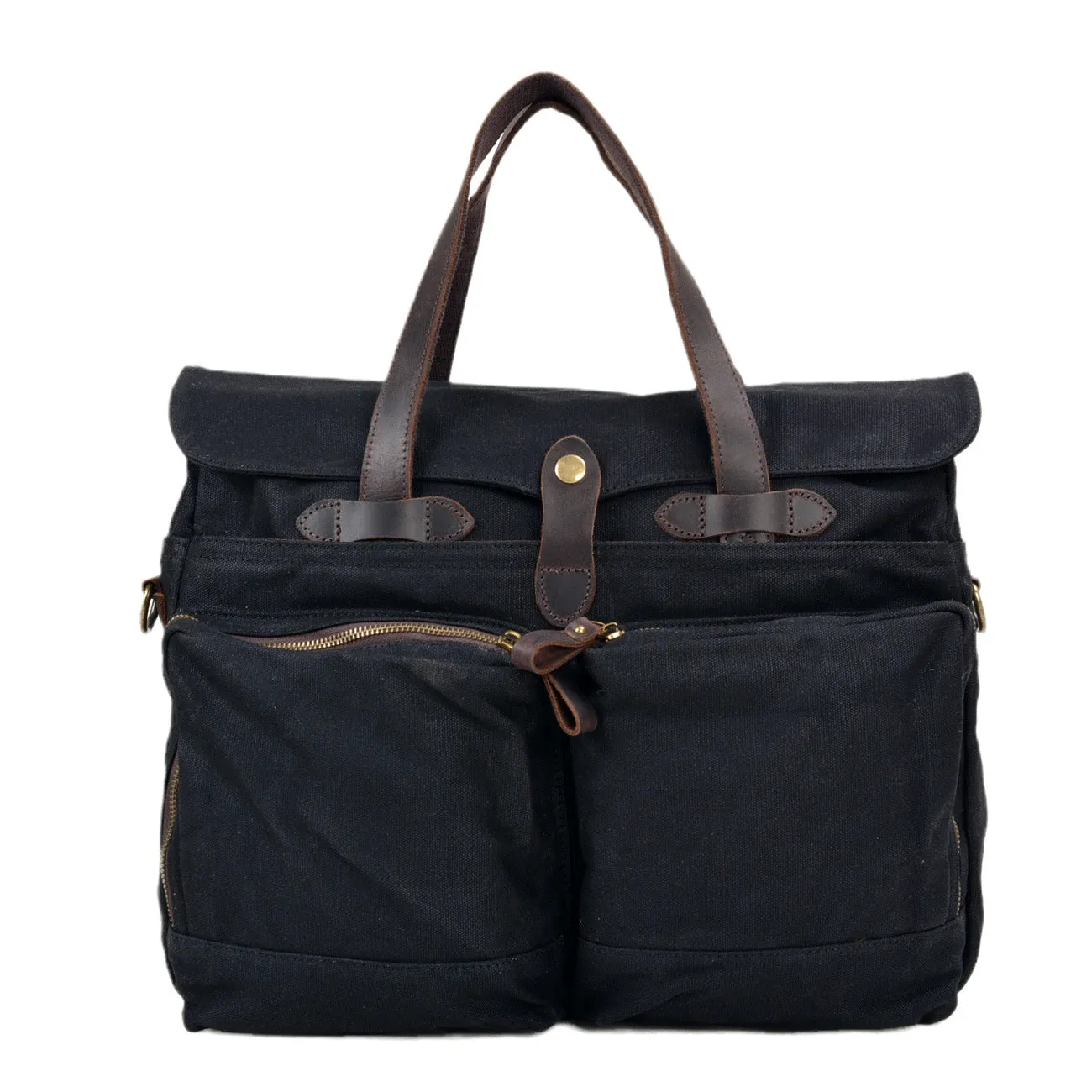 Waxed Canvas Briefcase for 15.6 inch Laptop