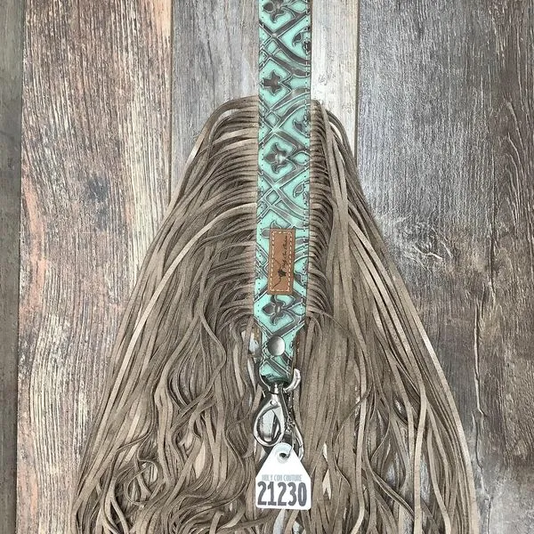 Western Mini Leather Fringe Strap 48" #21230