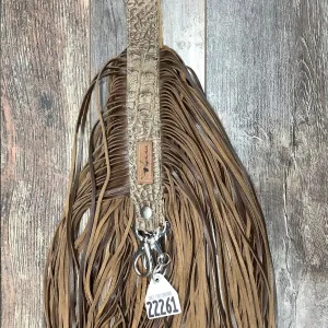 Western Mini Leather Fringe Strap 48" #22261