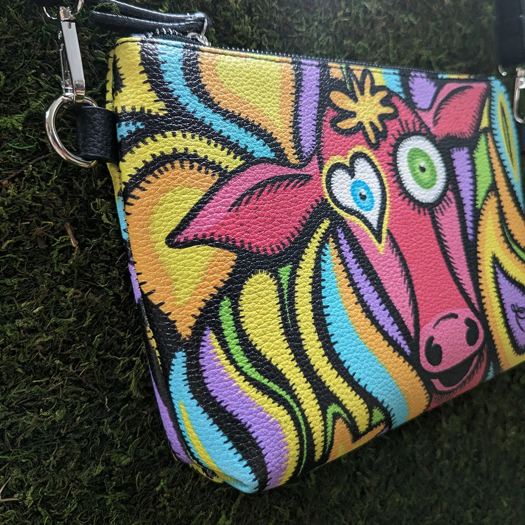 Whimsical Cow Dream - Vegan Leather Bag