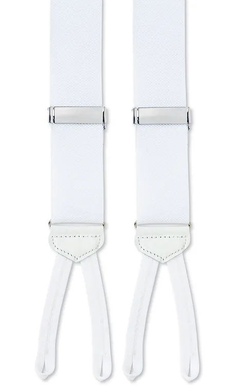 White Punjab Suspenders - E3469