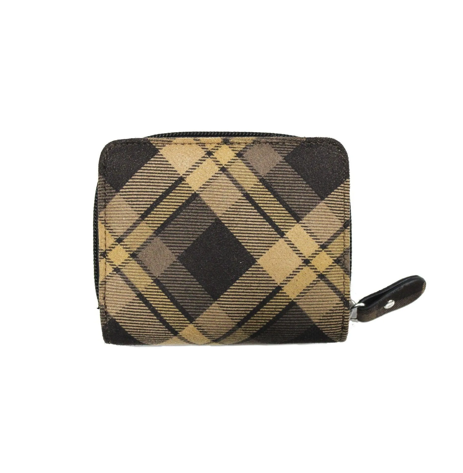 Women's Check Zip Purse