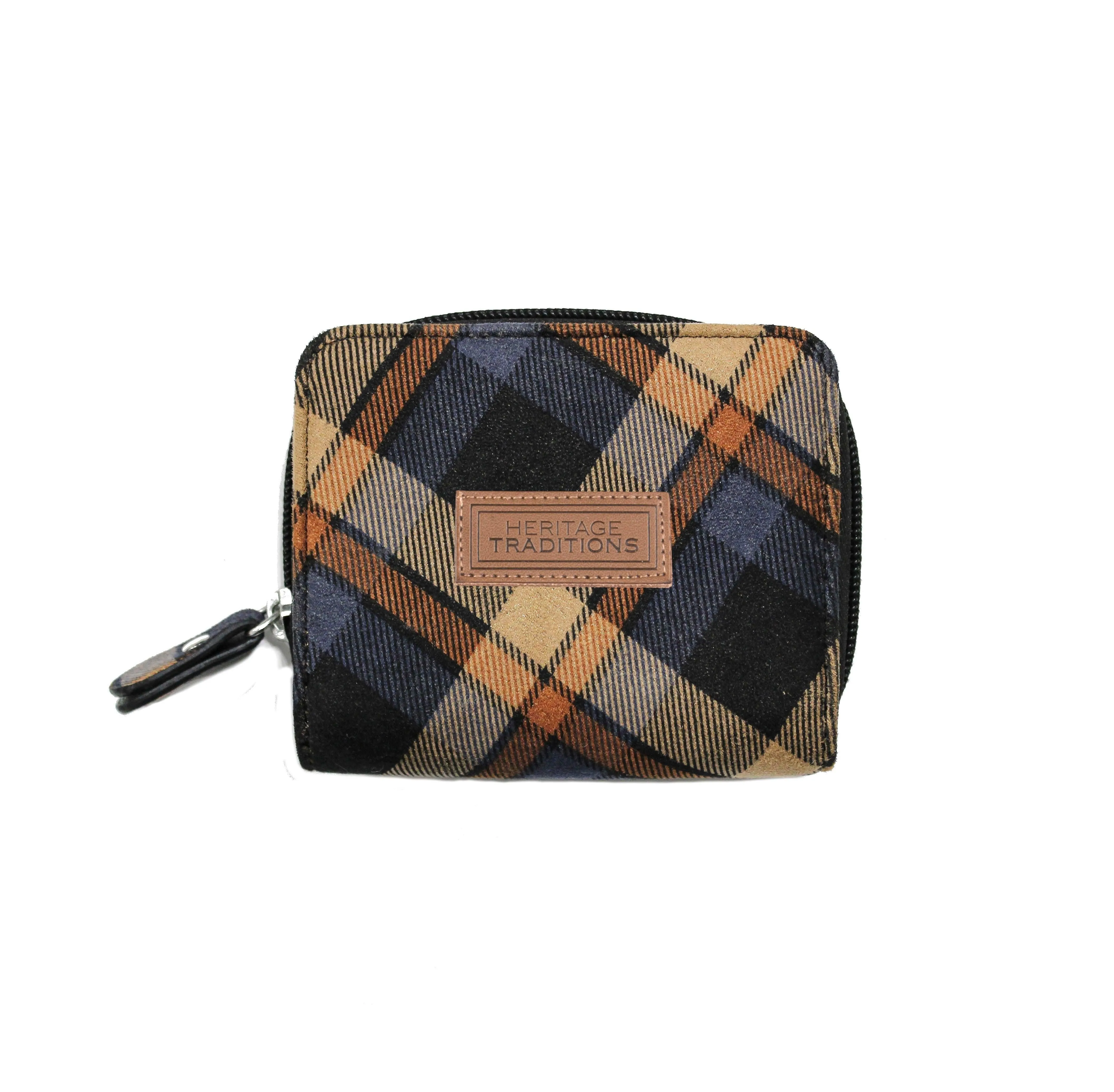 Women's Check Zip Purse