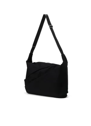 WOOL GABARDINE NYLON TAPE TUCK SHOULDER BAG