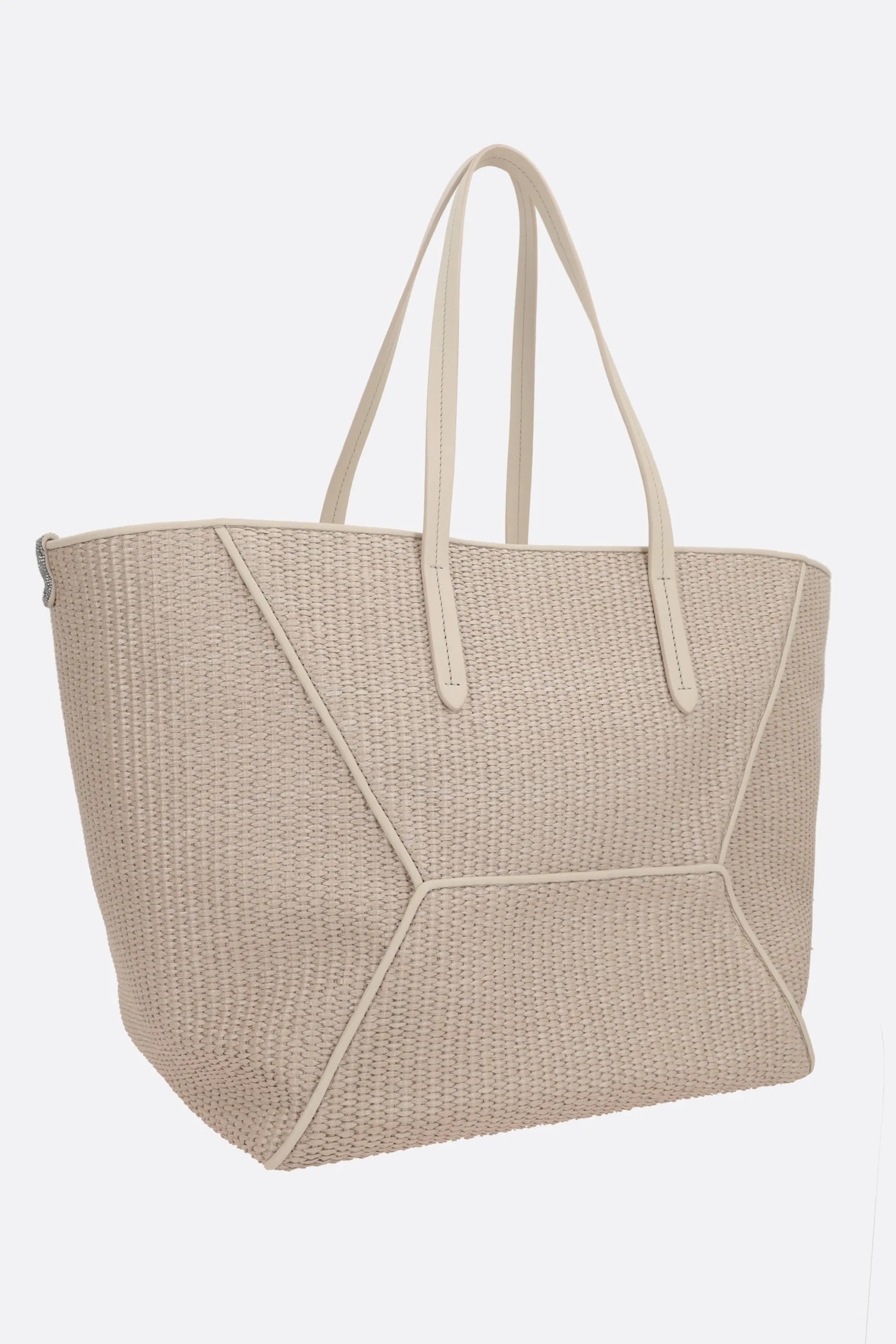 Woven Raffia Monili Shopping Bag