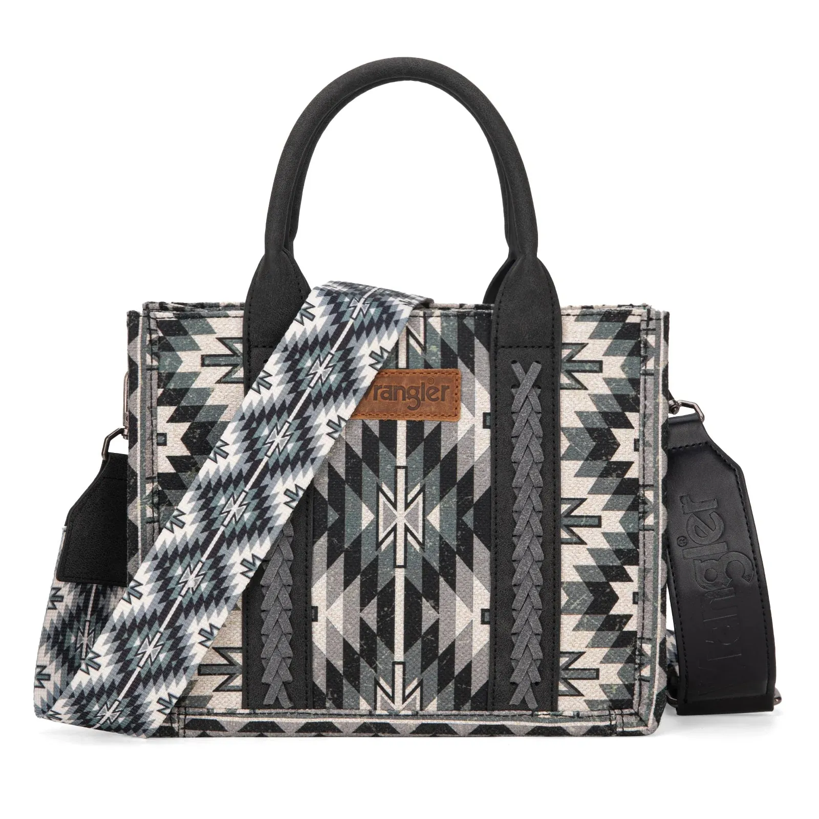 Wrangler Southwestern Pattern Dual Sided Print -Tote/Crossbody