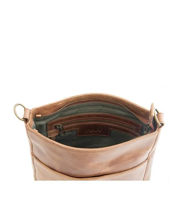 Zemp Boston Cross Body Bag | Waxy Tan