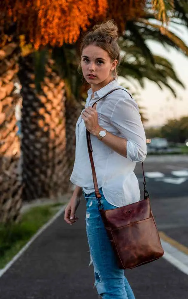 Zemp Boston Cross Body Bag | Waxy Tan